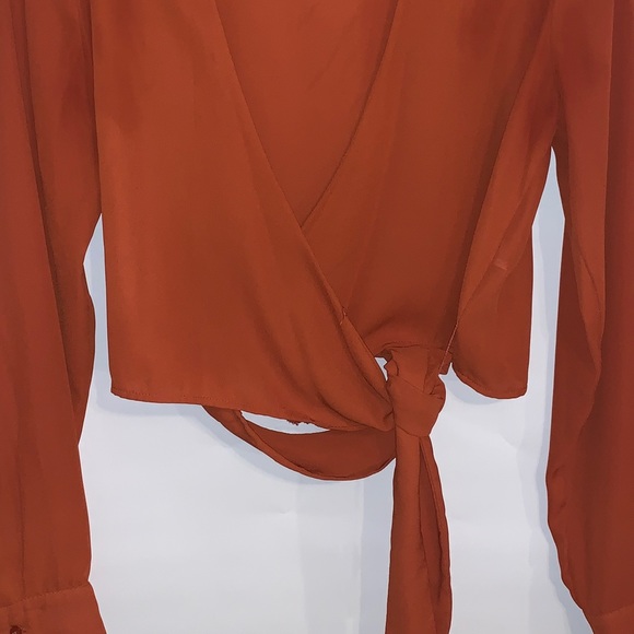 Mesh Wrap Crop Top - Picture 4 of 8